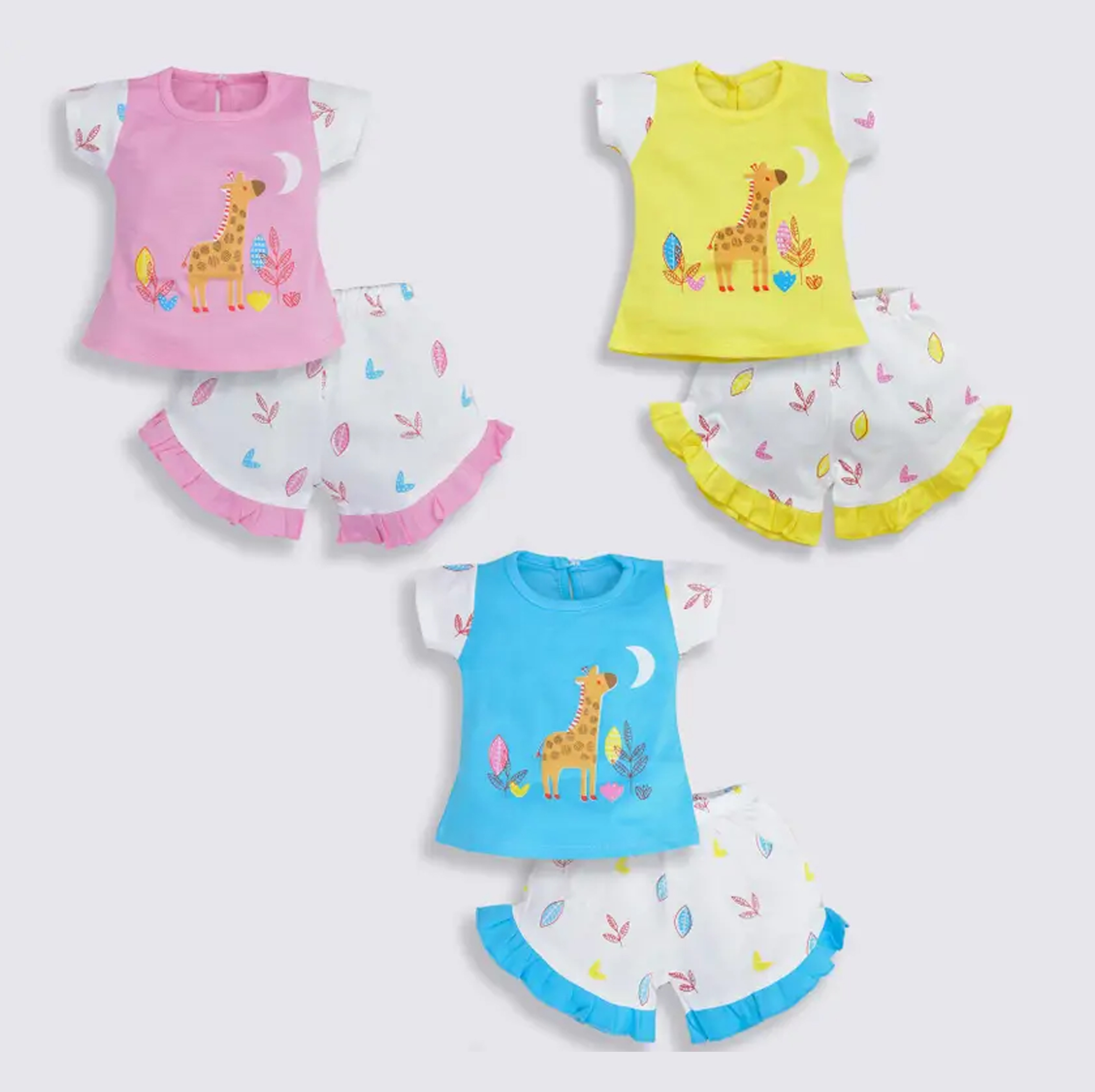 Baby Girl A-Line Cotton Dress Frock Combo